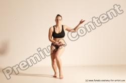 Underwear Martial art Woman White Moving poses Average long colored Dynamic poses Academic